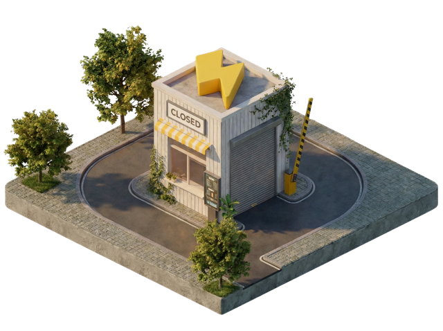 Currently: The "Closed" Sign is Up.